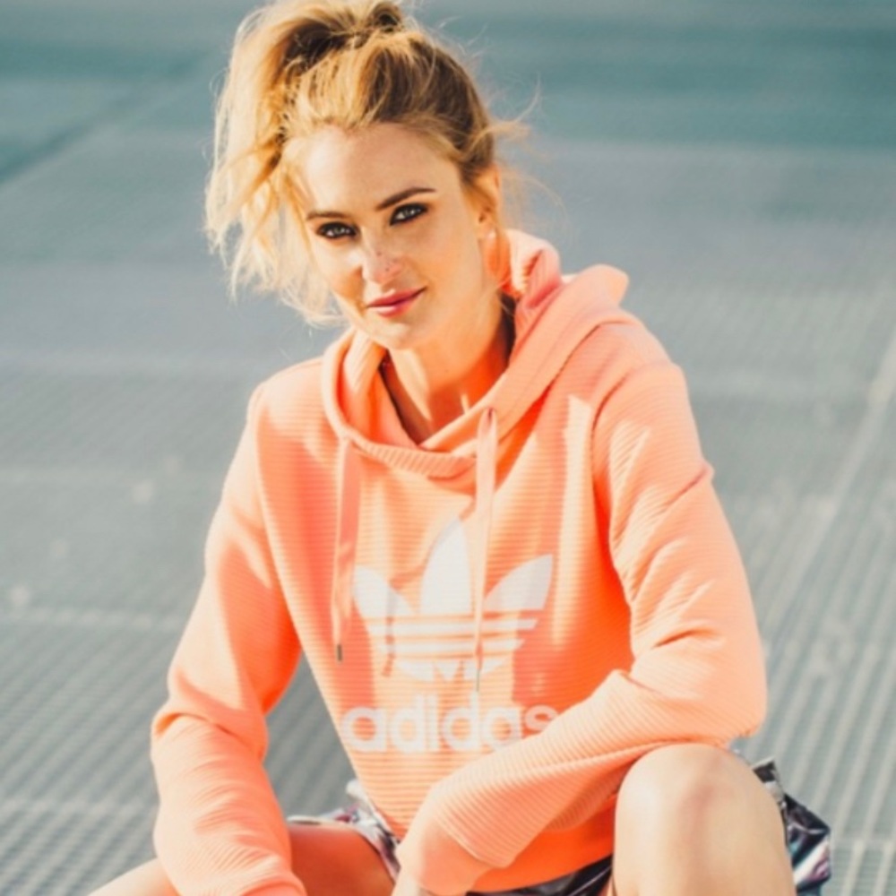 Final Sale ! Adidas Coral Crop Sweatshirt